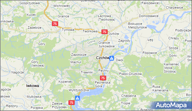 mapa Czchów, Czchów na mapie Targeo