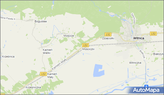 mapa Mościczki, Mościczki na mapie Targeo