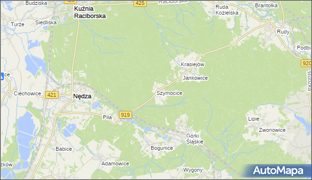 mapa Szymocice, Szymocice na mapie Targeo