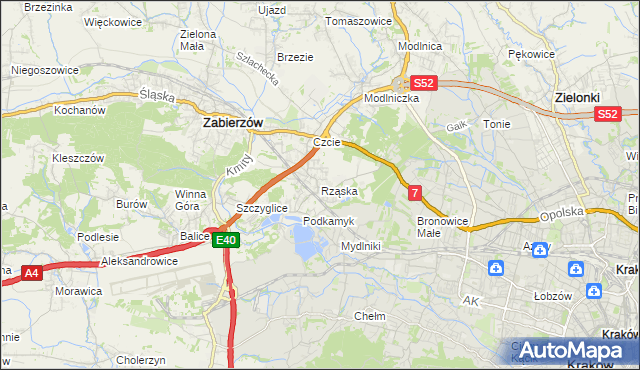 mapa Rząska, Rząska na mapie Targeo