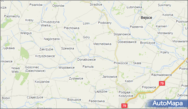 mapa Kaczkowice, Kaczkowice na mapie Targeo