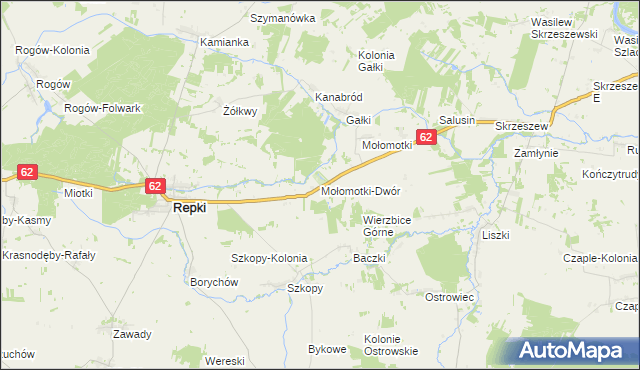 mapa Mołomotki-Dwór, Mołomotki-Dwór na mapie Targeo