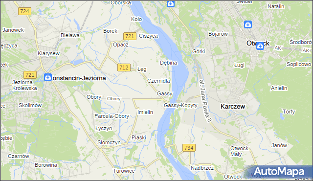mapa Gassy, Gassy na mapie Targeo
