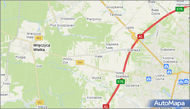 mapa Kalej, Kalej na mapie Targeo