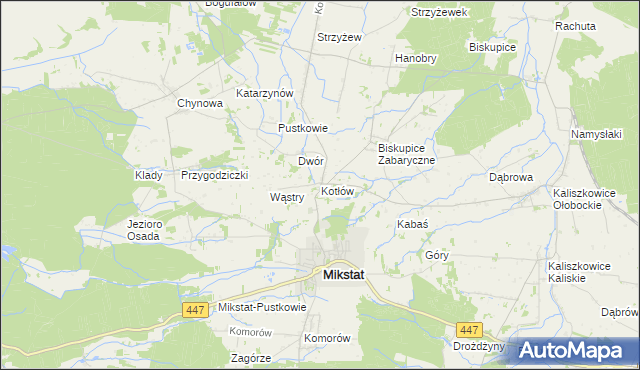 mapa Kotłów, Kotłów na mapie Targeo