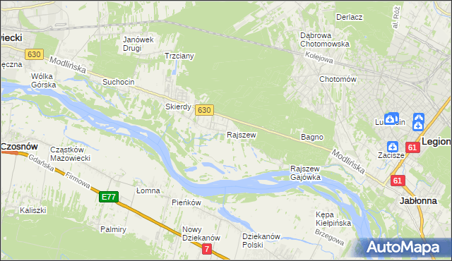 mapa Rajszew, Rajszew na mapie Targeo