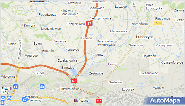 mapa Zastów, Zastów na mapie Targeo