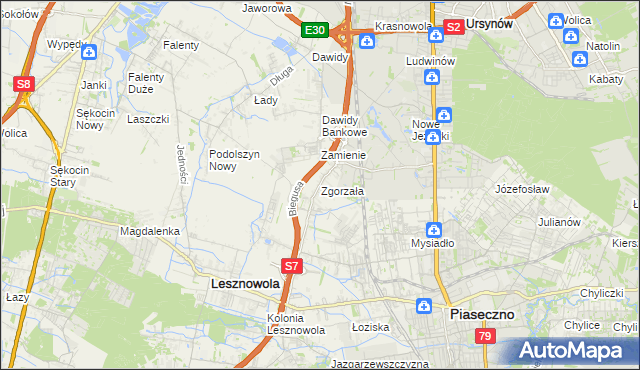 mapa Zgorzała, Zgorzała na mapie Targeo