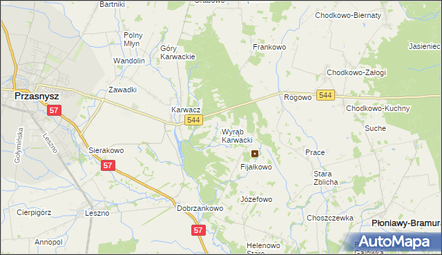 mapa Wyrąb Karwacki, Wyrąb Karwacki na mapie Targeo