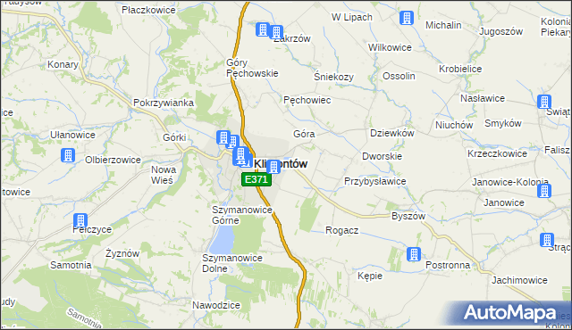 mapa Adamczowice, Adamczowice na mapie Targeo