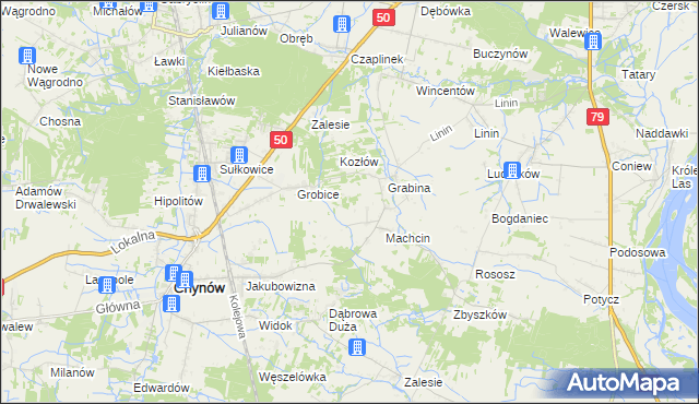 mapa Adamów Rososki, Adamów Rososki na mapie Targeo