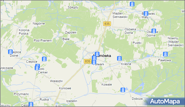 mapa Adamówka powiat przeworski, Adamówka powiat przeworski na mapie Targeo