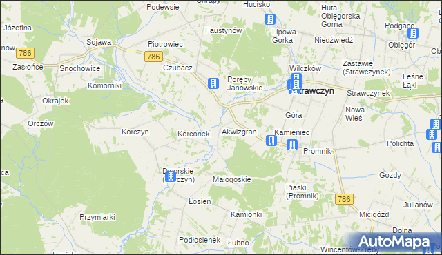 mapa Akwizgran, Akwizgran na mapie Targeo