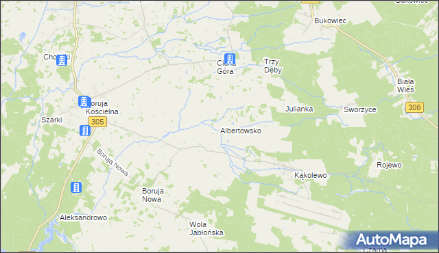 mapa Albertowsko, Albertowsko na mapie Targeo