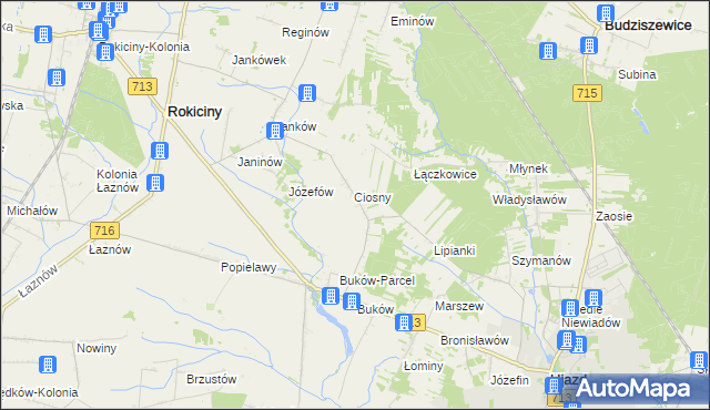 mapa Aleksandrów gmina Ujazd, Aleksandrów gmina Ujazd na mapie Targeo