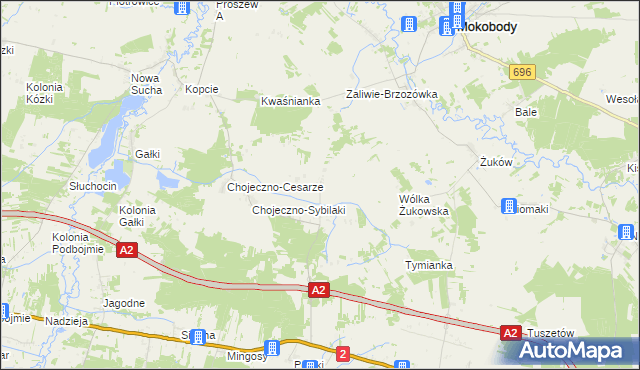 mapa Aleksandrówka gmina Grębków, Aleksandrówka gmina Grębków na mapie Targeo