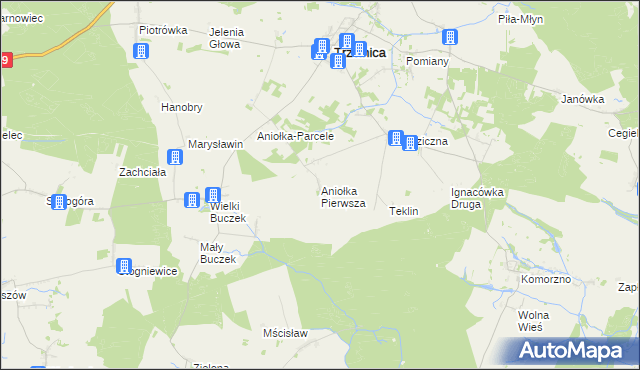 mapa Aniołka Pierwsza, Aniołka Pierwsza na mapie Targeo