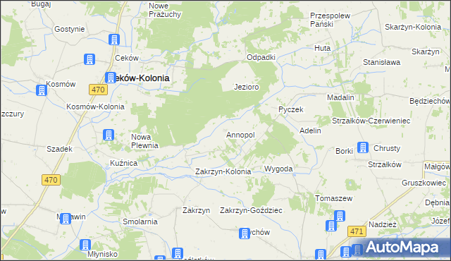 mapa Annopol gmina Lisków, Annopol gmina Lisków na mapie Targeo