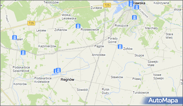 mapa Annosław, Annosław na mapie Targeo