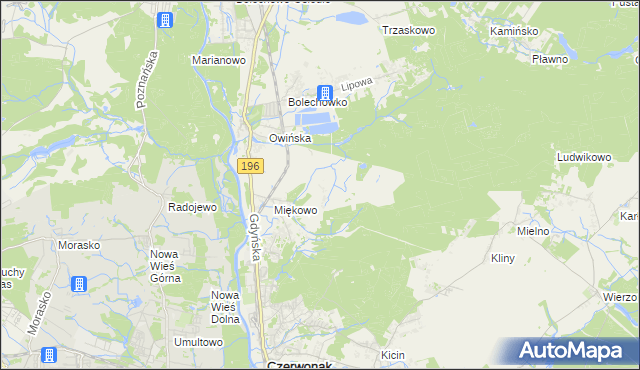 mapa Annowo gmina Czerwonak, Annowo gmina Czerwonak na mapie Targeo