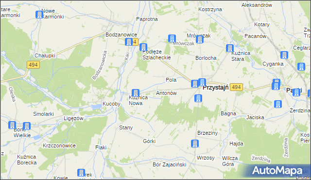 mapa Antonów, Antonów na mapie Targeo