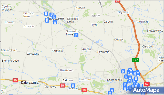 mapa Arcelin, Arcelin na mapie Targeo