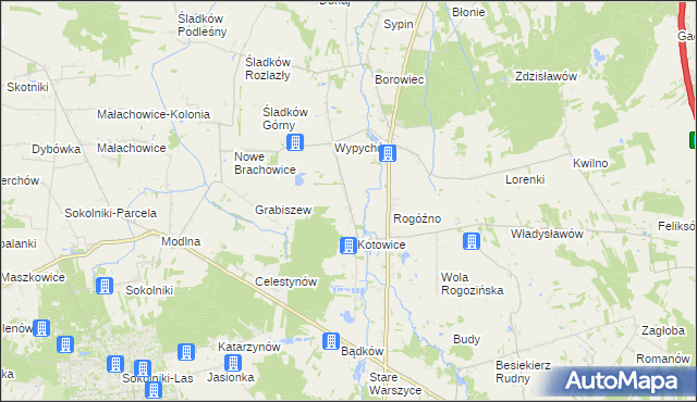 mapa Astachowice, Astachowice na mapie Targeo