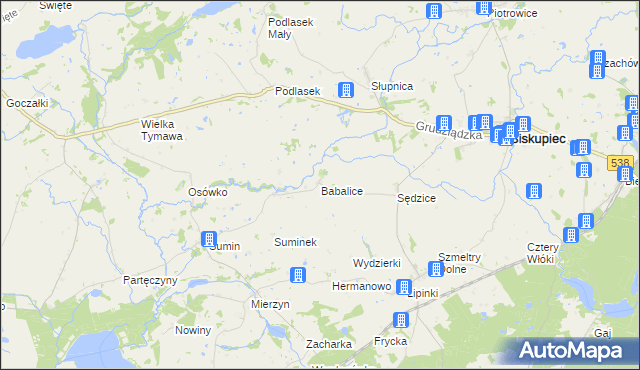 mapa Babalice, Babalice na mapie Targeo