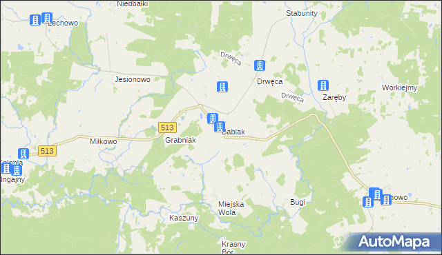 mapa Babiak gmina Lidzbark Warmiński, Babiak gmina Lidzbark Warmiński na mapie Targeo