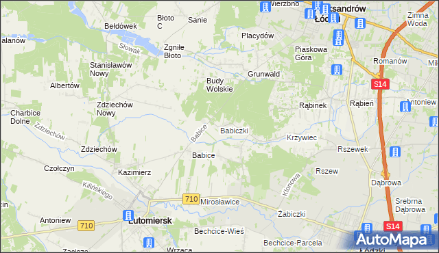 mapa Babiczki, Babiczki na mapie Targeo