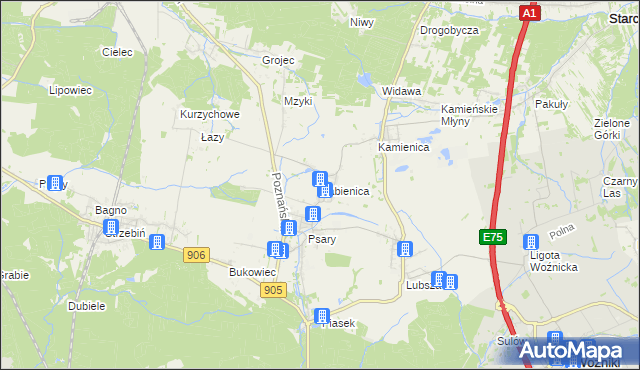 mapa Babienica, Babienica na mapie Targeo