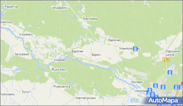 mapa Bąblin, Bąblin na mapie Targeo