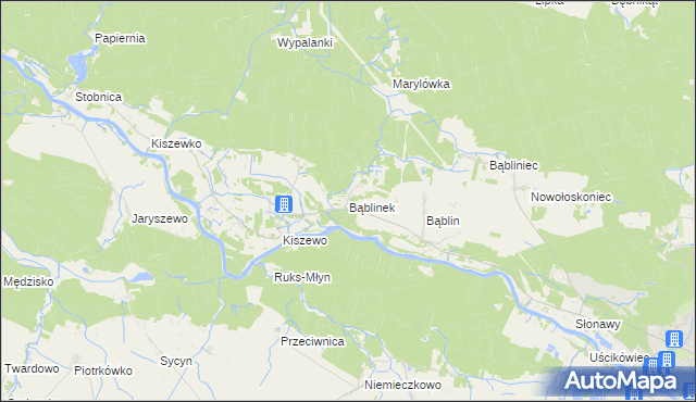 mapa Bąblinek, Bąblinek na mapie Targeo