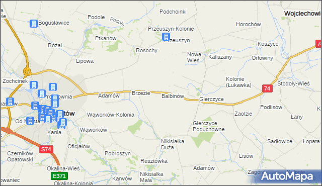 mapa Balbinów, Balbinów na mapie Targeo