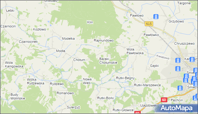 mapa Baraki Chotumskie, Baraki Chotumskie na mapie Targeo