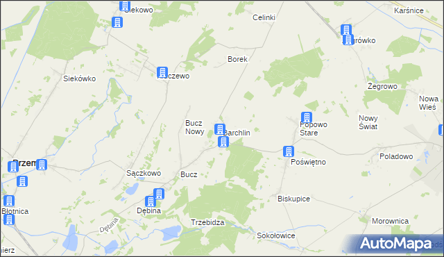 mapa Barchlin, Barchlin na mapie Targeo