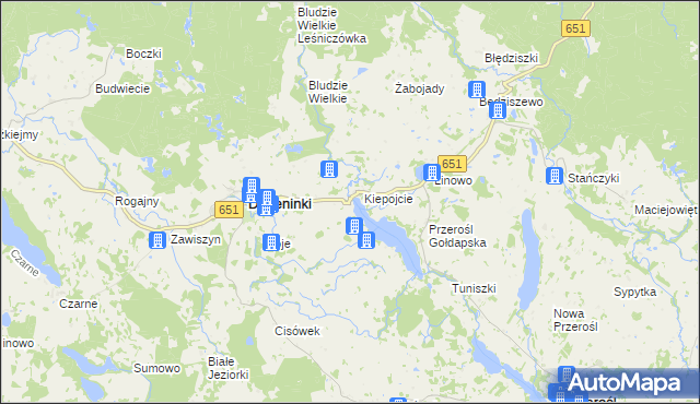 mapa Barcie gmina Dubeninki, Barcie gmina Dubeninki na mapie Targeo