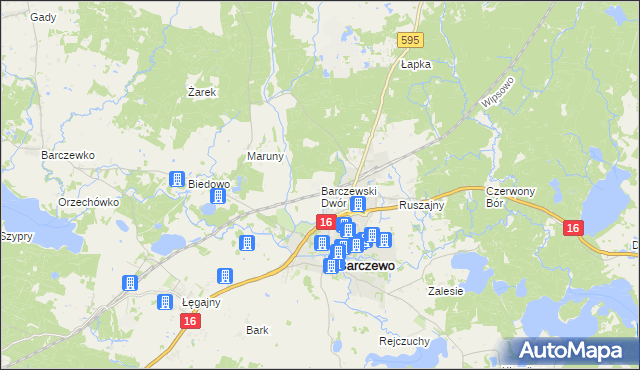 mapa Barczewski Dwór, Barczewski Dwór na mapie Targeo