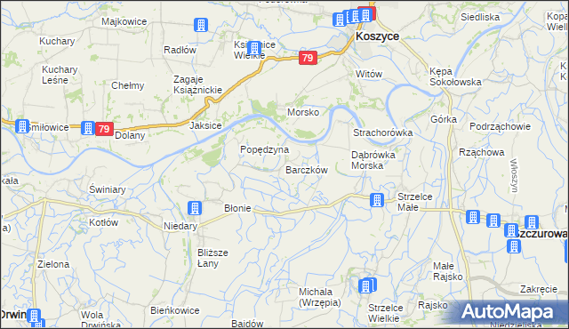 mapa Barczków, Barczków na mapie Targeo