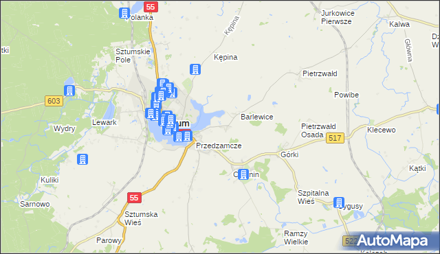 mapa Barlewiczki, Barlewiczki na mapie Targeo