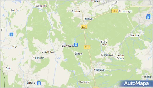 mapa Bartoszewo, Bartoszewo na mapie Targeo