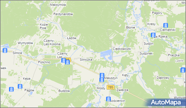 mapa Barycz gmina Żytno, Barycz gmina Żytno na mapie Targeo