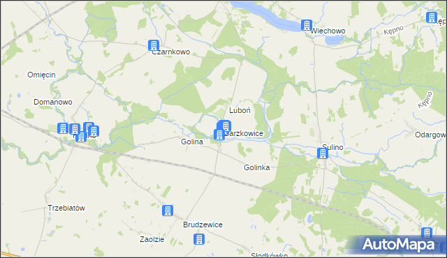 mapa Barzkowice, Barzkowice na mapie Targeo