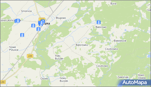 mapa Batorówko, Batorówko na mapie Targeo