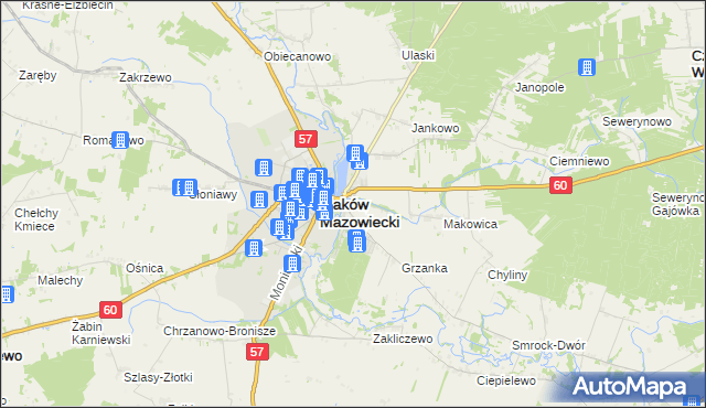 mapa Bazar gmina Szelków, Bazar gmina Szelków na mapie Targeo