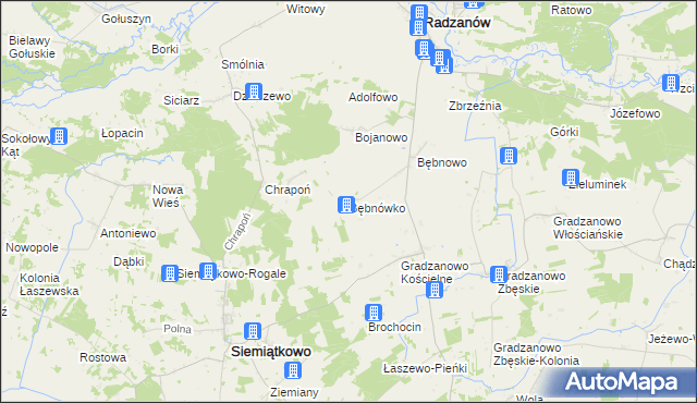 mapa Bębnówko, Bębnówko na mapie Targeo