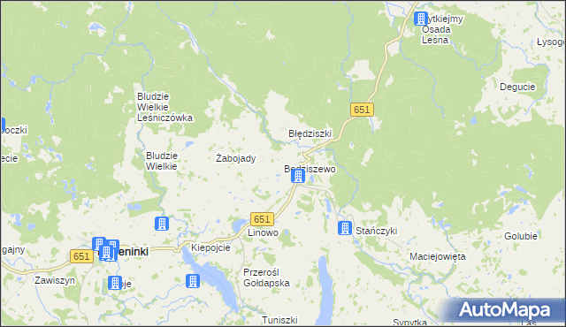 mapa Będziszewo, Będziszewo na mapie Targeo