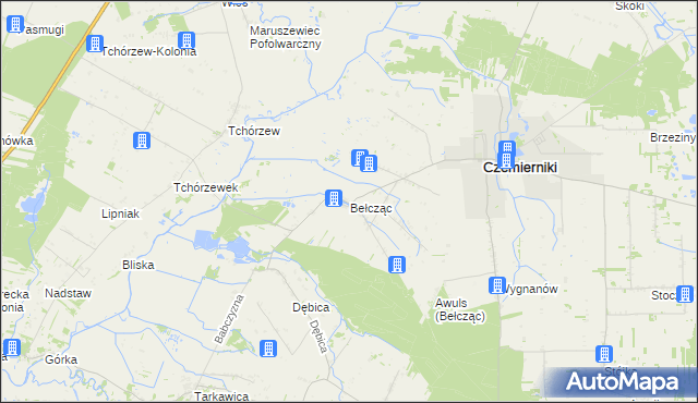 mapa Bełcząc gmina Czemierniki, Bełcząc gmina Czemierniki na mapie Targeo