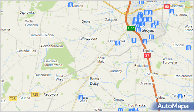 mapa Belsk Mały, Belsk Mały na mapie Targeo