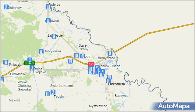 mapa Berdyszcze, Berdyszcze na mapie Targeo